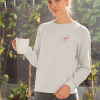 Sweatshirt femme flamand rose off white